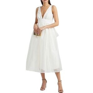 Sachin Babi BHLDN Carmina Bow Dress Ivory Size 8 NEW